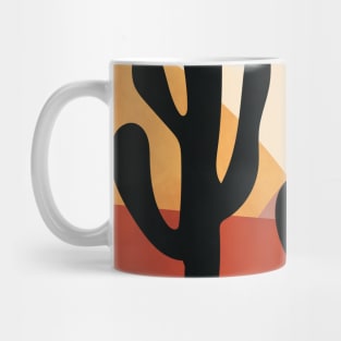 Mountain, Cactus, Modern, Boho, Minimal, Wall Art Print Mug